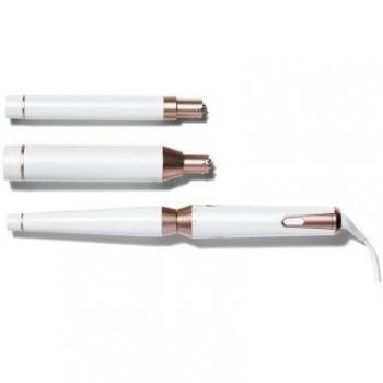 Rizador de Cabello T3 Whirl Trio con 3 Barriles Intercambiables y 5 Configuraciones de Calor (25mm, 32-19mm, 38mm) Unisex