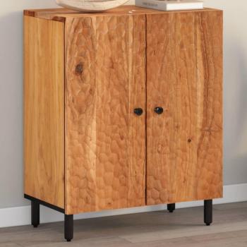 Armario auxiliar de madera maciza de mango 60x33x75 cm, mueble de almacenaje para salón, buffet, armario auxiliar y armario de almacenamiento