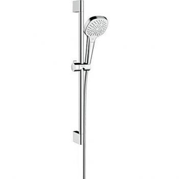 Hansgrohe 26580400 Croma Select E 110 Multi set de ducha, 0,65m, 3 tipos de chorro, blanco/cromo