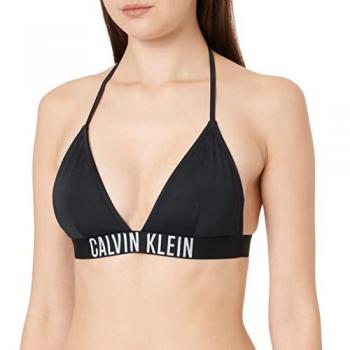 Top Bikini Triángulo Intense Power Negro XL - Sostenible, Nylon Reciclado, Calvin Klein