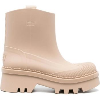 Chloé Women's Raina Rubber Rain Boots, Beige, Size 6 US (36 EU), CHC23A904FPRAINA26G
