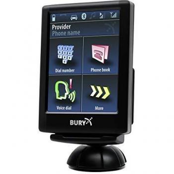 Bury CC 9056 Plus - Kit de manos libres Bluetooth con pantalla táctil, compatible con múltiples dispositivos y conexión ISO