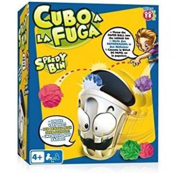 PLAY FUN BY IMC TOYS Cubo a la Fuga | Juego divertido de acción en el que tendrás que encestar los Papeles dentro del Cubo que se va Moviendo - Para niños +4 Años