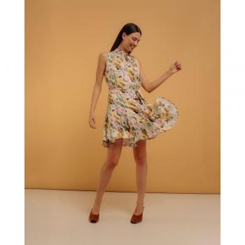 Niza - Vestido corto manga corta estampado personalizado