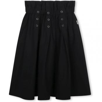 DKNY - Falda de niña en color negro liso D60054