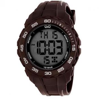 Reloj Deportivo Digital Cronógrafo Grande para Hombre Q&Q G06A-010VY (Ø 46 mm) con Correa de Resina Negra