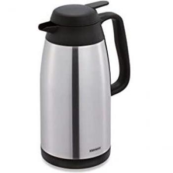 Leifheit Termo Style (1,5 L), termo para café 100% hermético con recipiente aislante de acero de doble pared, jarra térmica para usar con una mano