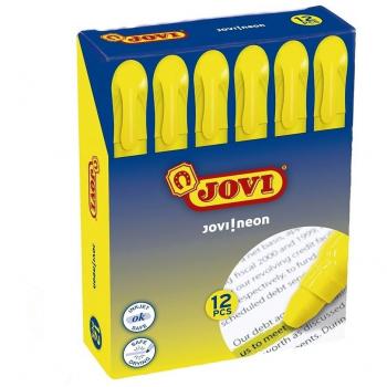 Jovi - Estuche, 12 marcadores con gel, color amarillo