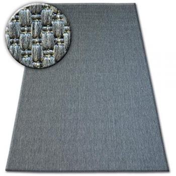 Alfombra plana de sisal antracita 140x200 cm