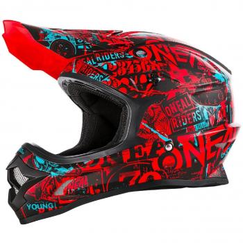3SERIES Helmet ATTACK black/red/teal XS