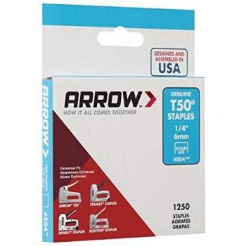 Arrow A50424 T50 Staples, 1/4 Inch