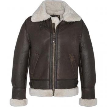 Schott NYC Shearling Bomber Jacket for Men