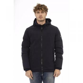 Baldinini Trend Blue Polyester Jacket - L