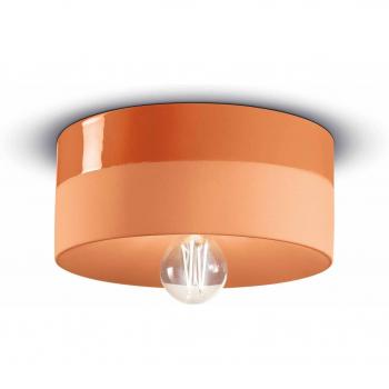 Lámpara de Techo Cerámica Brillante/Mate Ø 25cm Naranja