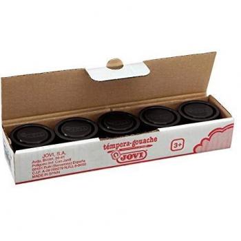 Jovi 8412027003285 - Estuche tempera 5 botes 35ml, color negro