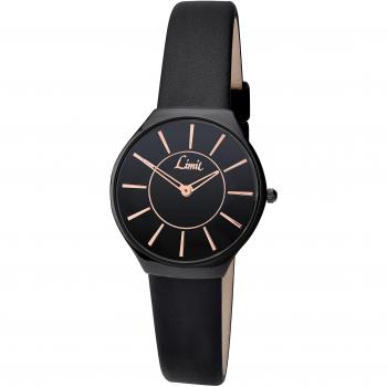 Limit Women's Modern Black Dial Strap Watch 6550.01