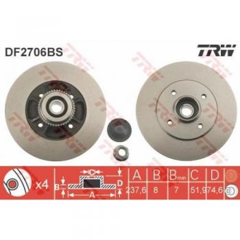 TRW Automotive AfterMarket DF2706BS Brake Disc