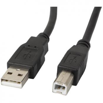 Lanberg CA-USBA-10CC-0010-BK Cable de Impresora USB 2.0 Tipo A Macho a USB Tipo B Macho, 1 Metro, Color Negro