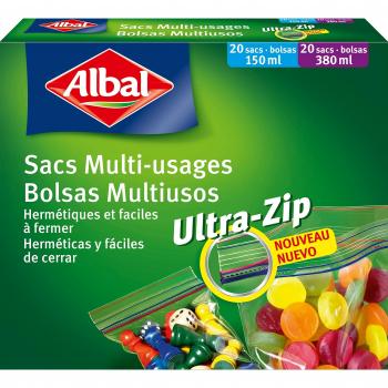 Albal - Aroma micro, bolsas herméticas, 2 paquetes, cada uno conteniendo 20 x 0, 2 l y 20 x 0.4