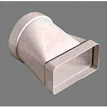 Elica KIT0121008 - Kit de evacuación Raccord Horizontal Circular a Rectangular para Campana de Estufa, Dimensiones 150mm y 227x94mm, Plástico Blanco