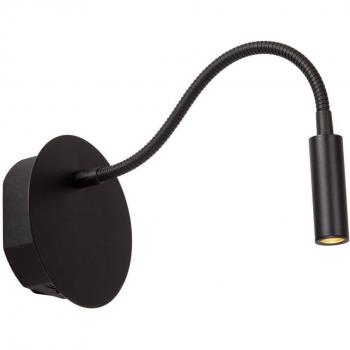 Lámpara de Pared LED Recargable Jolijn en Negro 2W 140lm con Montaje Magnético
