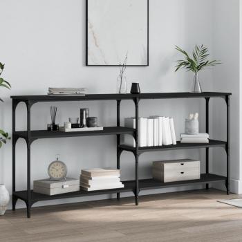 Consola de mesa negra 160x29x75 cm madera multicapa