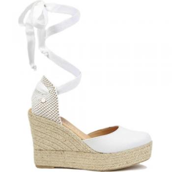 Espadrilles La Valeta Charlene - Calzado Femenino de Cuña, color blanco, con cuña cómoda y diseño elegante