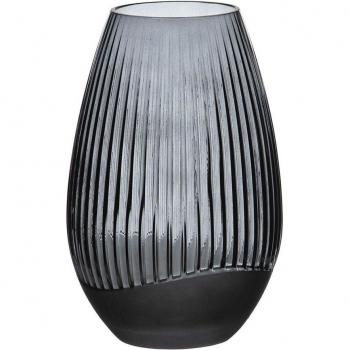 Jarrón Decorativo de Vidrio Gris para Decoración del Hogar