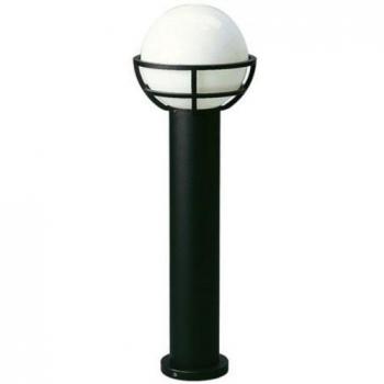 Bolardo Luminoso Negro con Vidrio Opalino