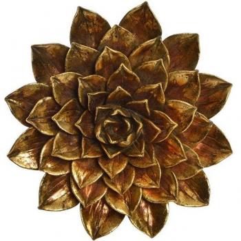 Flor envejecida de resina para decoración de pared