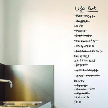 Chispum VIGRA121Le - Vinilo decorativo, diseño Life's list, 58 x 93 cm