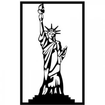 Estatua de la Libertad 3 en Metal Negro - EPIKASA - 40x0,15x64 cm