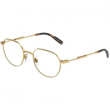 Dolce & Gabbana DG1349 Asian Fit 02 Men's Eyeglasses Gold Size 52 - Blue Light Block Available
