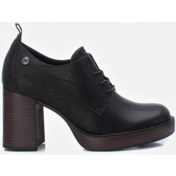 Refresh 171443 Zapato de Mujer con Cordón, Color Negro, Tacón de 8cm y Caña Baja