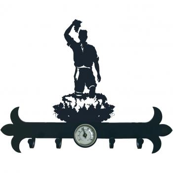 IMEX EL ZORRO El Zorro 11652-Colgador de Llaves pisauvas, 290 mm, Hierro Forjado, Negro, 2.5x29x19.3 cm