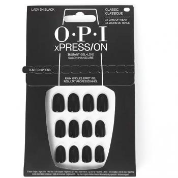 OPI xPRESS/ON Uñas Artificiales + Esmalte de uñas Lady in Black