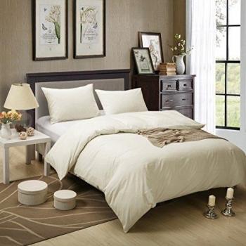 Honeymoon- Ropa de cama (algodón, 230 x 220 cm, 100% algodón), beige, Voller Größe