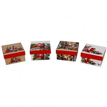 Caja Regalo Cuadrada Soldaditos Navidad 5,5x9x9cm