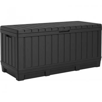 Keter Kentwood Caja de almacenaje rectangular de resina grafito 350L