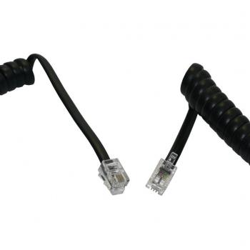 Avalva 1277/5-N-Cable alargador para teléfono 4P4C macho a macho, 5 m