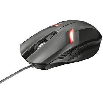 Trust Ziva - Ratón Gaming de 2000 PPP e iluminación LED, Color Negro