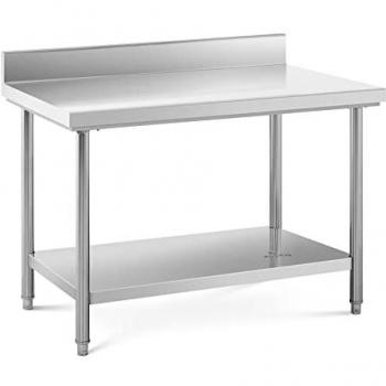 Mesa de acero inoxidable ECO 120 x 70 cm 143 kg antisalpique Royal Catering