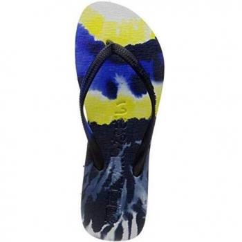 Superdry Super Sleek AOP Flip Flop, Chanclas para Mujer, Azul