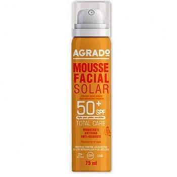 Agrado SPF50+ Hydrating Facial Sun Protection Mousse - Water Resistant, UVA/UVB, Anti-Aging for Sensitive Skin (75 ml)