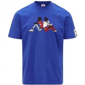 Kappa Camiseta De Manga Corta Banda Pop Azul Eléctrico S Hombre