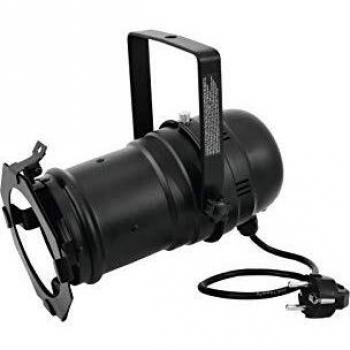 Foco PAR-30 Negro Eurolite con base E-27 para iluminación de disco