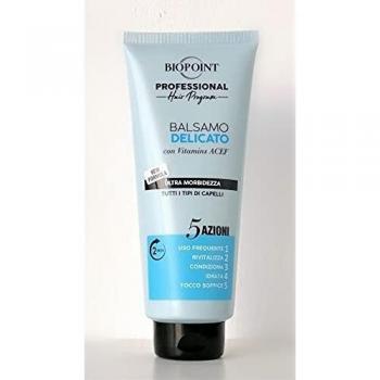 Bálsamo Delicado Biopoint 350 ml - Acondicionador Profesional para Cabello, Uso Frecuente, 5 Acciones