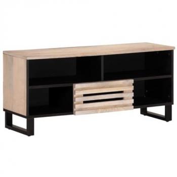 Mueble de TV madera maciza de mango 100x34x46 cm