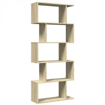 Librería divisora 5 niveles madera roble Sonoma 70x24x161 cm