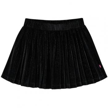 Falda Plisada Infantil Lúrex Negro con Cinturilla Elástica